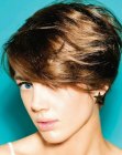 Short and easy summer hairstyle with a high nape