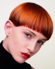 Short red hair with graduated back and sides