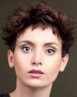 Short hairstyle that keeps all hair away from the face