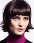 Short layered bob with the ends styled outward for an airy feel