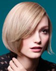 Short point-cut bob with the ends styled inwards