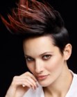 Trendy boyish and mischievous haircut for women