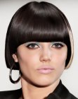Longer than ear length bob with smooth styling and movement
