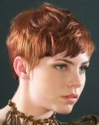 Razor cut pixie with a disheveled appeal