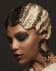 Short hair with finger waves