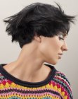 Short and tousled hair