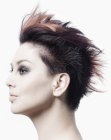 Female hair with buzzed sides