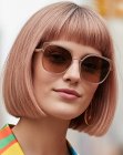 Blunt bob with short bangs