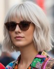 Platinum blonde bob