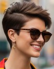 Pixie cut fwith very short sides