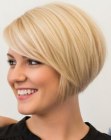 Platinum blonde bob