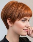 Sleek short hair