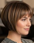 Brown angled bob