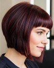 A-line bob with sleek styling