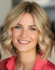 Blonde above the shoulders bob