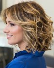 Above the shoulders bob with a gentle angled line