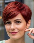 Red pixie cut