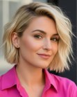 Tousled blonde bob