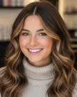 Romantic long hair with waves