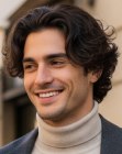 Man with wavy hair with layering