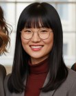 Long and straight Asian hair