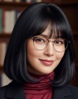 Asian hair in a sleek bob