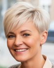 Pixie cut for platinum bonde hair