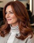 Below the shoulders hair for women over 50