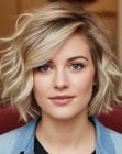 Tousled blonde bob