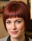 Short angled bob