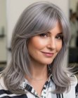 Long gray hair style