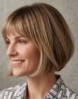 Blonde bob with bangs