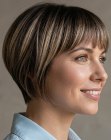 Tapered short bob