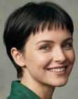 Modern pixie with short bangs