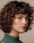 Dark hair with curls