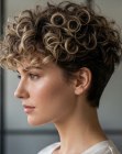 Curly pixie cut