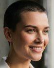 Female buzz cut