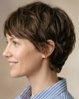 Boyish short hair for women