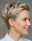 Masculine hairstyle for women