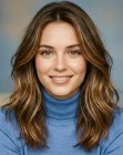 Long hairstyle with volume