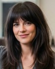 Long, layered hairstyle