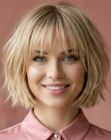 Blonde layered bob
