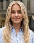 Straight blonde hair