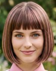 Brown hair with pink highlights