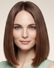 Long bob for chocolate brown hair