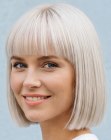 Platinum blonde bob