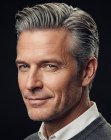 Clean cut for men with gray hair
