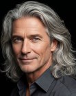 Look for men with long, gray hair