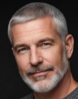 Very short cut for men with gray hair
