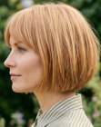 Rounded bob cut